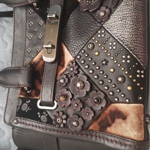 Coach RARE purse handbag crossbody leather brown